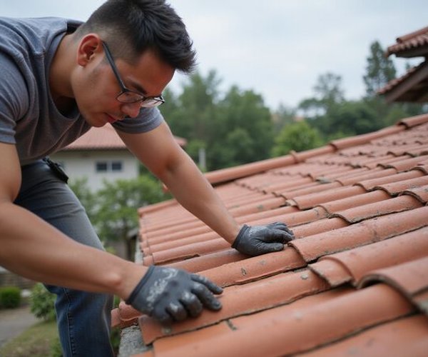 Roofing Man team inspecting roof for leaks