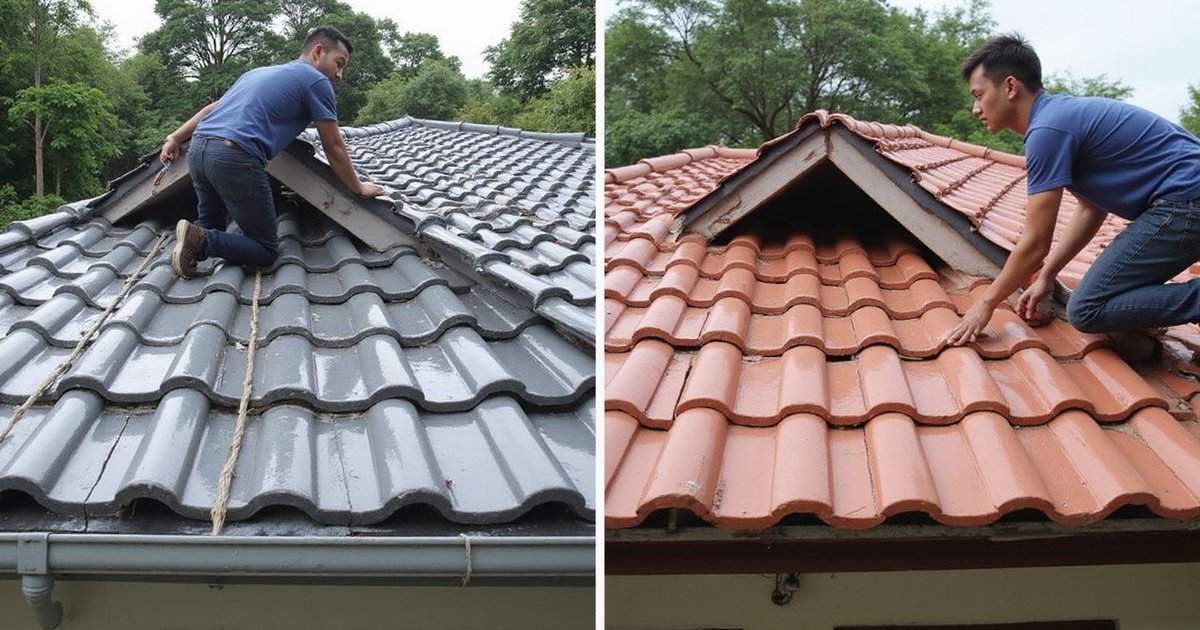 Comparison of temporary and permanent roof repair methods